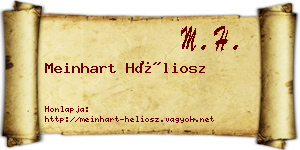 Meinhart Héliosz névjegykártya